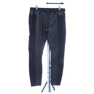 Blank NYC Black Stretch Jeans with Leatherette Side Stripe Size 30